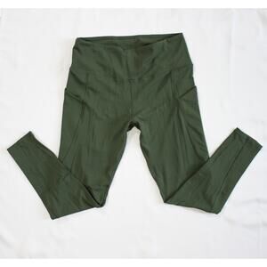 NEW Olive Green High-Waisted Pocket Leggings – Size XXL Active Athletic Wear